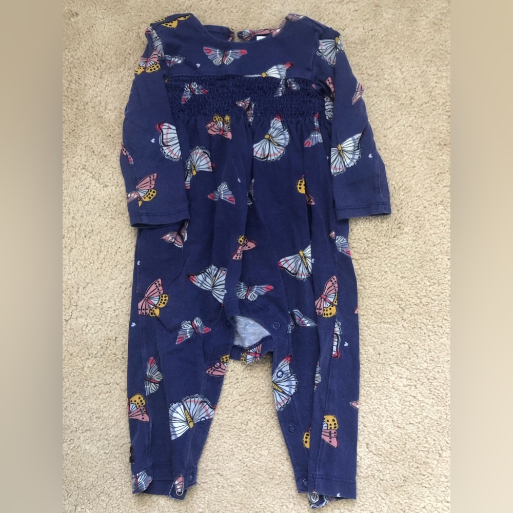 Tea collection long sleeve romper 9-12m